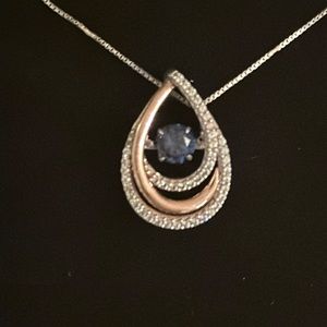 10 karat teardrop necklace, 20 inch chain